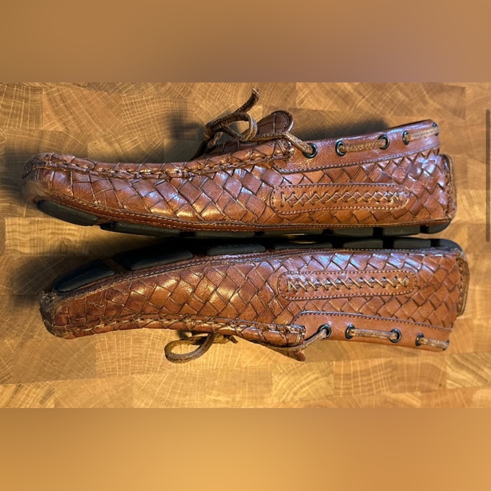 Trask Men’s Woven Leather Loafers Size 41.1M | Vibram Sole | Brown EU Size 41.1 - Picture 4 of 9